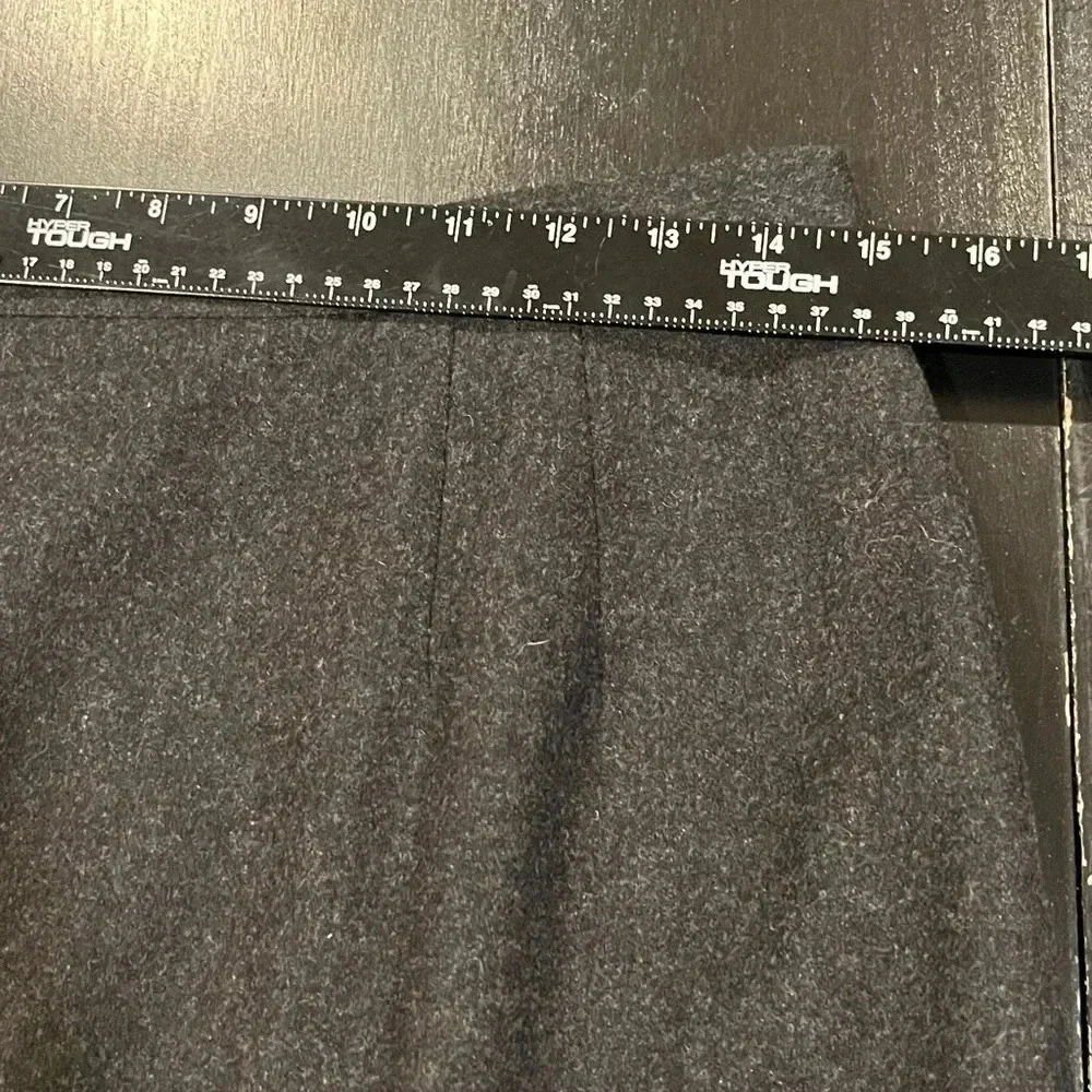 🍀2/$22 Vintage Wool Charcoal Gray Pencil Mini Career Skirt Womens size 6